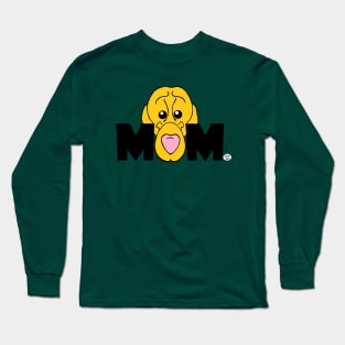 Dog Mom with yellow Lab Fritts Cartoons designs and Tees Long Sleeve T-Shirt